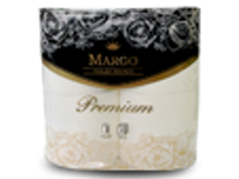 Туалетний папір в рулоні целюлозний 3шар. 150відр. (4рул) Марго Premium, білий