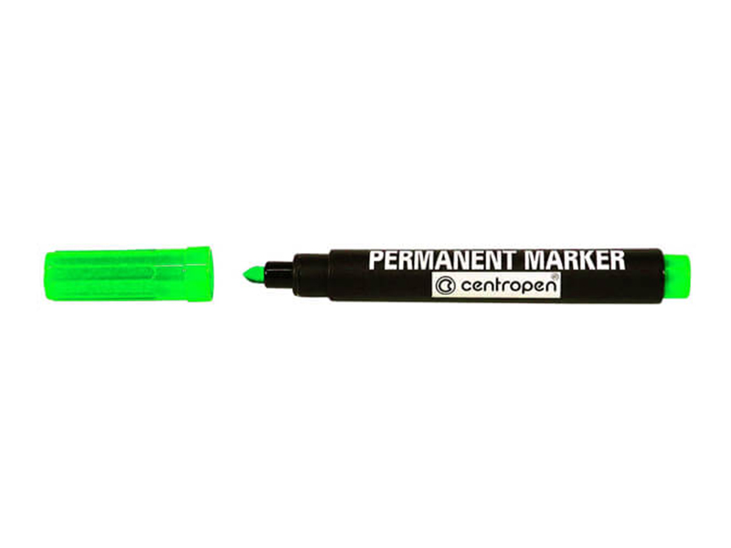 Маркер перманентний Centropen-8566 круглий 2,5мм, зелений