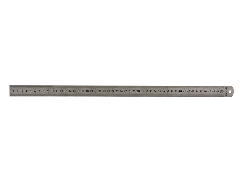 Лінійка 50см сталева Buromax 2-х стороння, 4 шкали (см/дюйм)