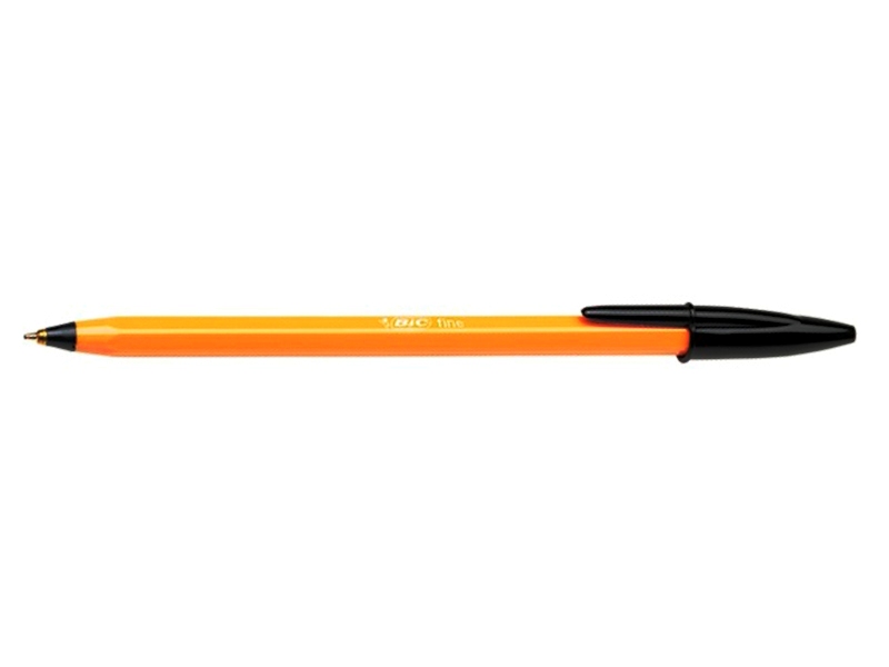Ручка шариковая черная на масляной основе BIC "Orange"