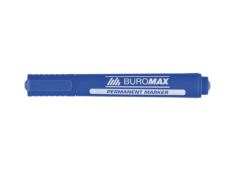 Маркер перманентний Buromax круглий 2-4мм, синій