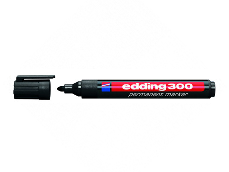Маркер перманентний Edding-300 круглий 1,5-3мм, чорний