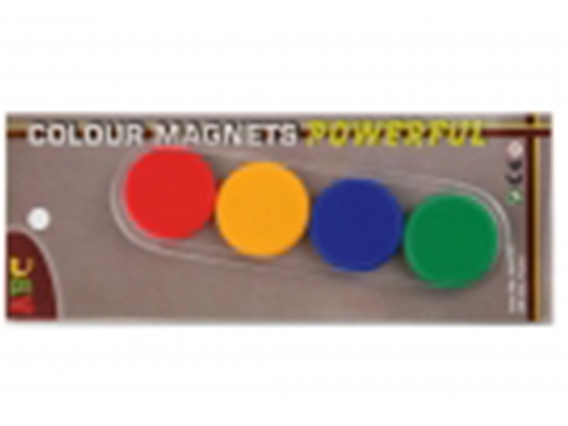 Магніти для дошок d- 32мм 4шт/уп, кольорові М4032