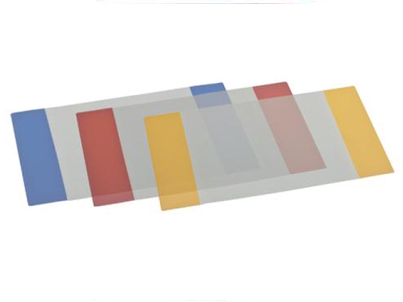 Обкладинка для зошитів А5 75мкм PVC 1шт, з кольоровим клапаном, прозора