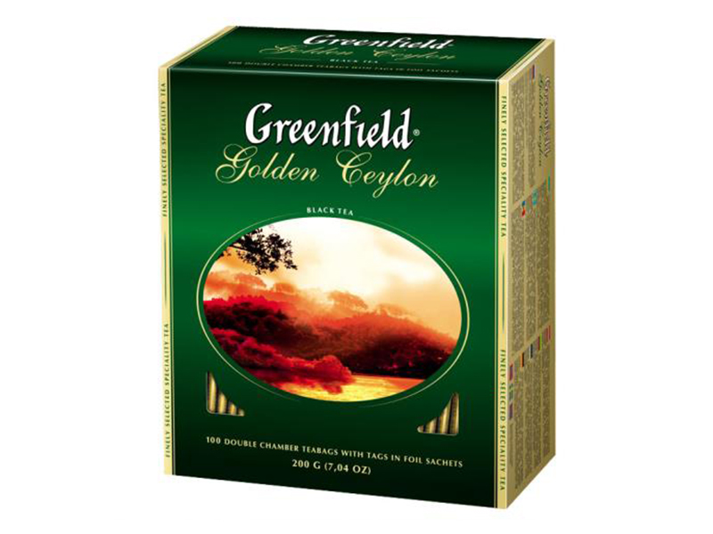 Чай чорний пакетований Greenfield 100пак Golden Ceylon
