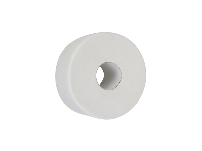 Туалетная бумага в рулоне Джамбо целлюлозная 2сл/120м 1200отр. Малин, белая