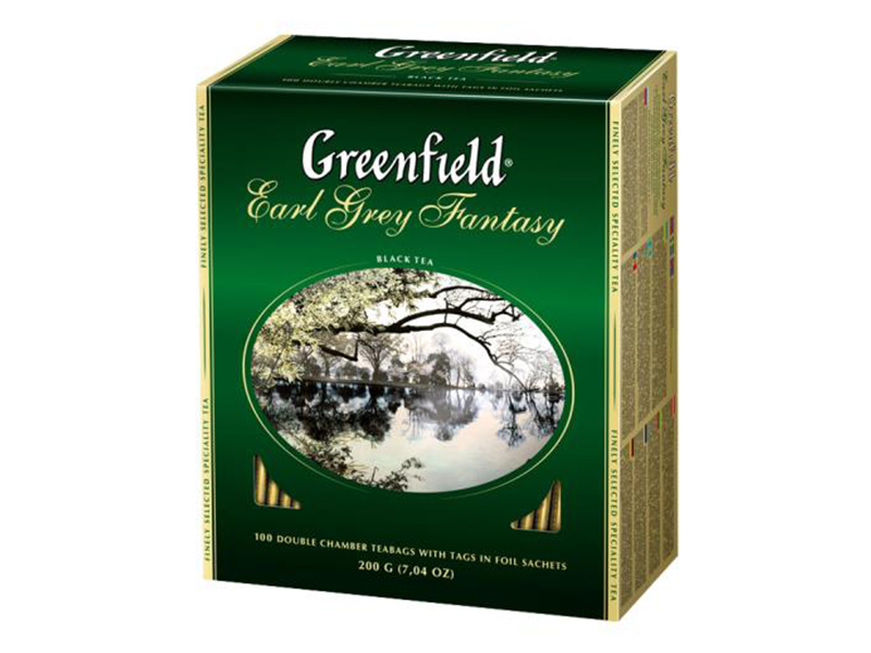 Чай чорний пакетований Greenfield 100пак EARL GREY FANTASY