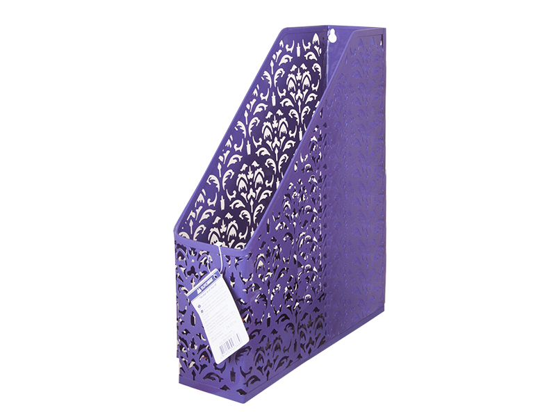 Лоток для паперу вертикальний металевий (сітка) Barocco, фіолетовий