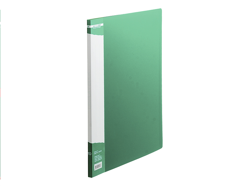 Папка з 10 файлами А4, пластик 550мкм, Buromax, зелений