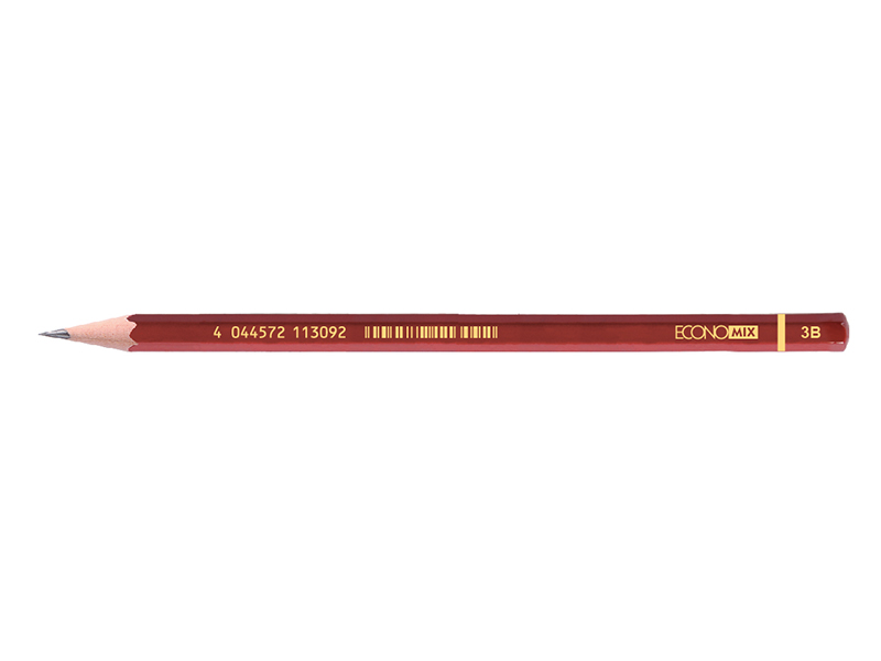 Олівець графітовий 3В без ластика Economix технічний