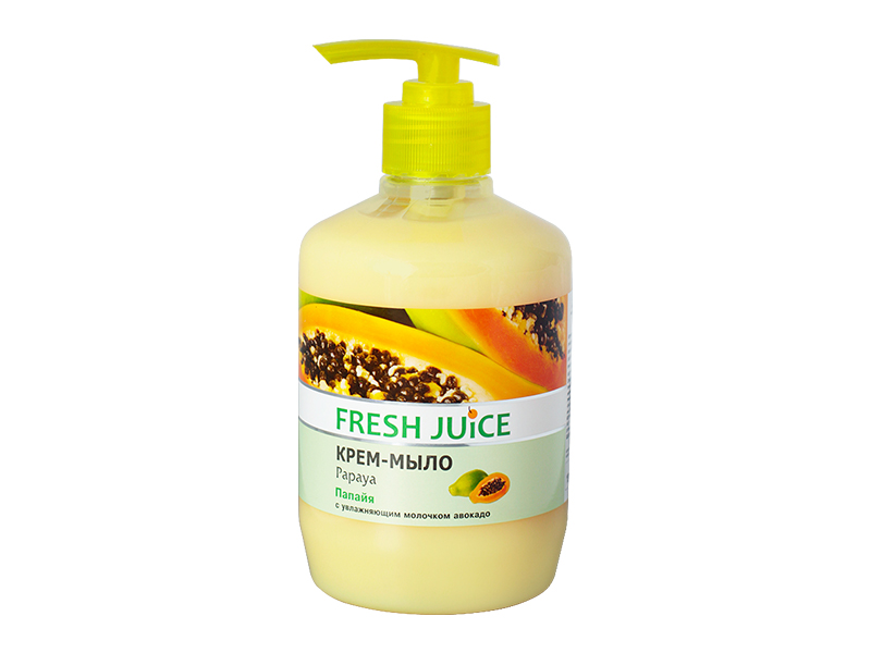 Рідке крем-мило Fresh Juice 460г з дозатором, папайя