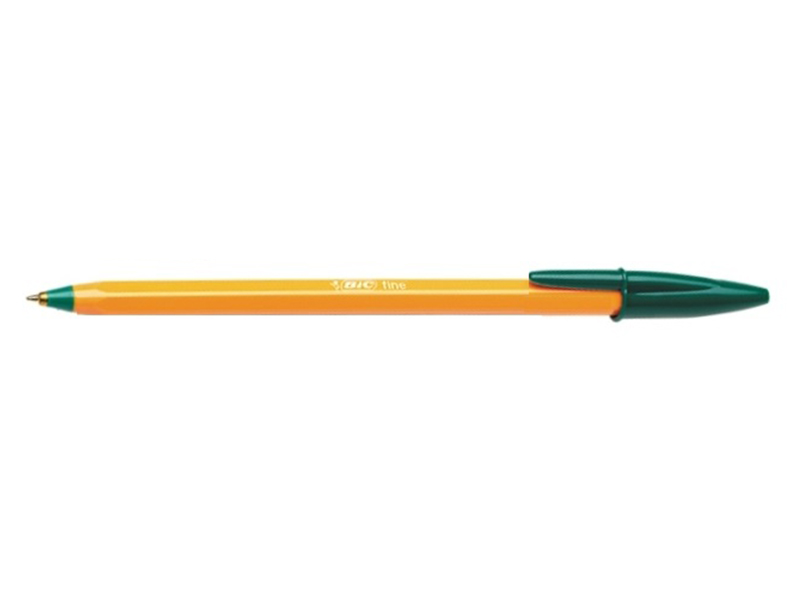 Ручка шариковая зеленая на масляной основе BIC "Orange"