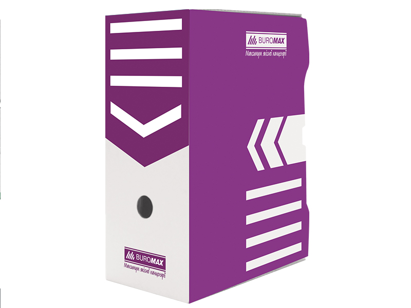 Бокс для архівації документів 150мм (355х255х150мм) Buromax, фіолетовий