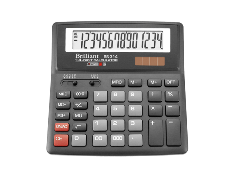 Калькулятор 16 розрядний Brilliant BS-314, 156х157х34мм