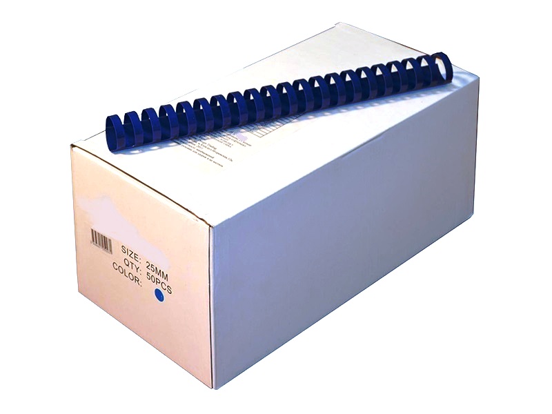 Пружини для палітурки пластикові d-25мм 1шт (50шт/уп), синій