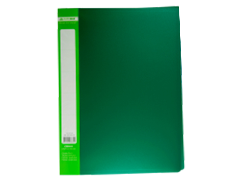 Папка з 30 файлами А4, пластик 450мкм, Buromax JOBMAX, зелений