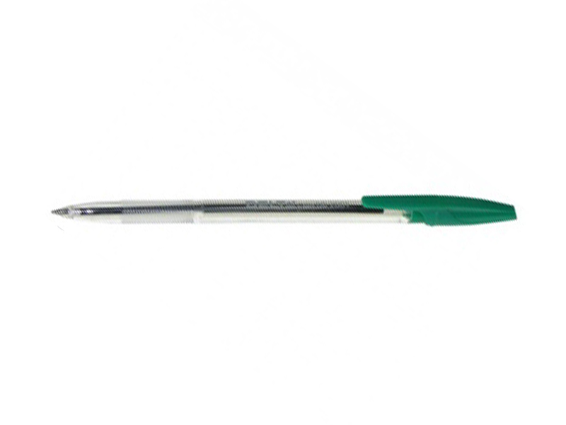 Ручка шариковая зеленая 0,7мм, Delta by Axent, прозрачный корпус