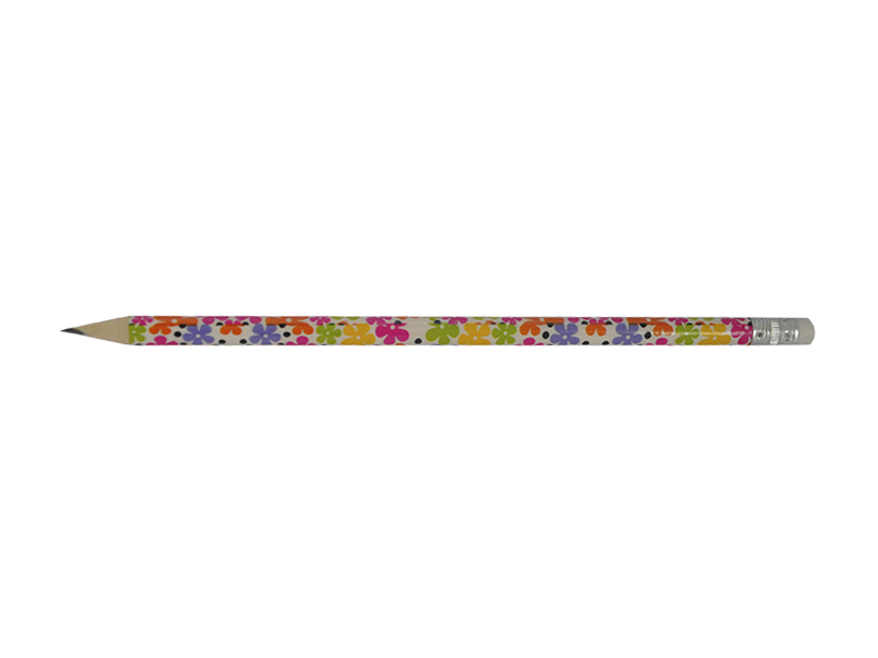 Олівець графітовий HB з гумкою ZiBi FLOWERS (Квіточки)
