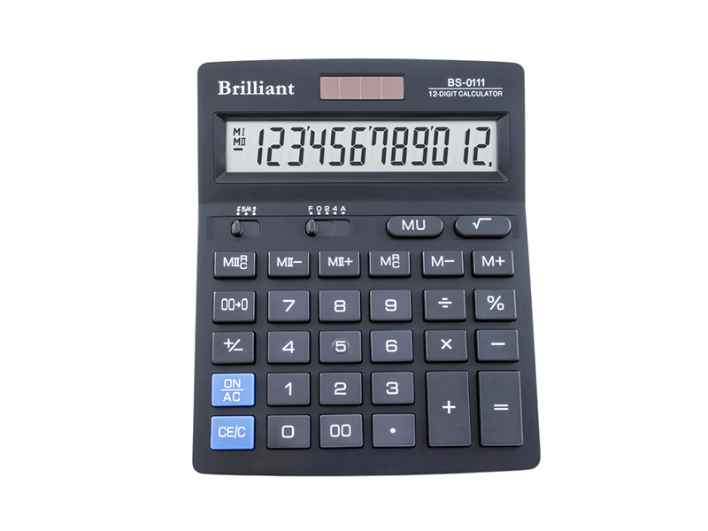 Калькулятор 12 розрядний Brilliant BS-0111, 140х176х45мм