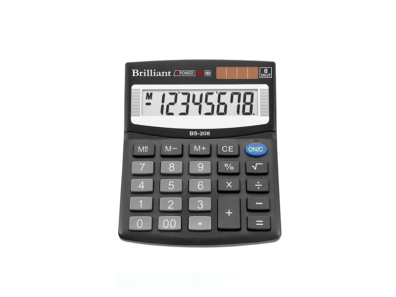 Калькулятор 8 розрядний Brilliant BS-208, 100х124х33мм