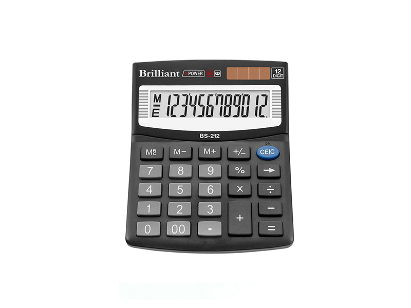 Калькулятор 12 розрядний Brilliant BS-212, 100х124х33мм