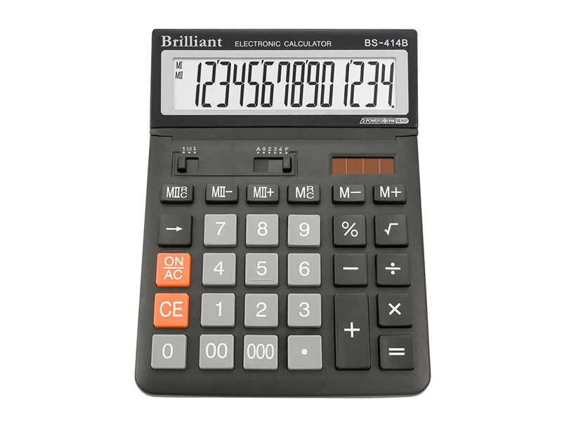Калькулятор 14 розрядний Brilliant BS-414B, 146х197х27мм