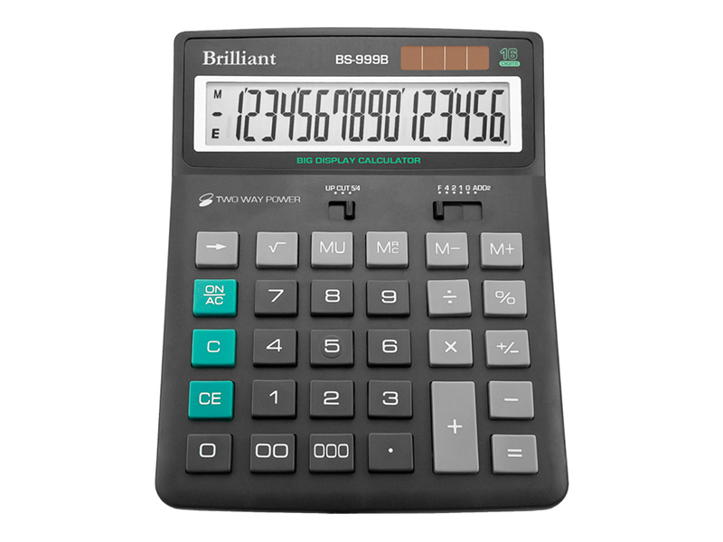 Калькулятор 16 розрядний Brilliant BS-999В, 155х202х35мм