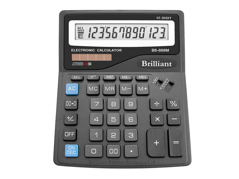 Калькулятор 12 розрядний Brilliant BS-888М, 158х200х46мм