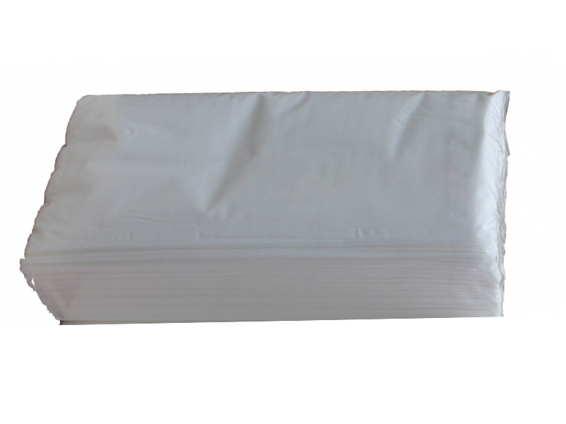 Серветки паперові 20х20см 2-шар 150шт в п/ет., косметичні білі