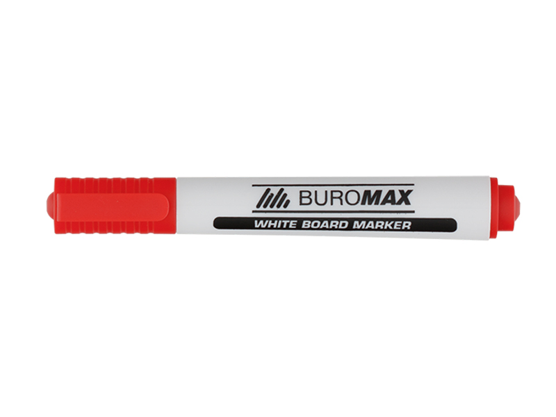 Маркер для дошки Buromax JOBMAX круглий 2-4мм, червоний