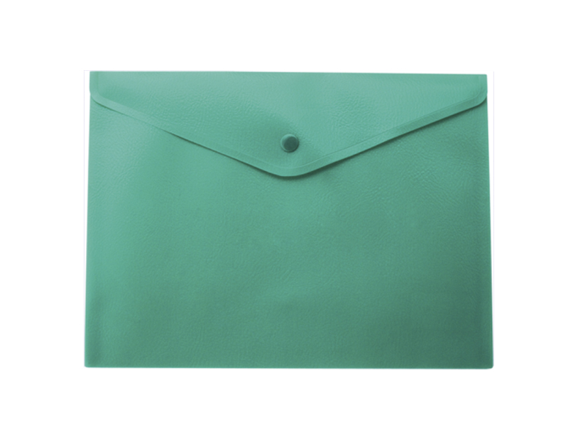 Папка-конверт на кнопці А5 напівпрозора, пластик матовий 170мкм, Buromax, бірюзовий