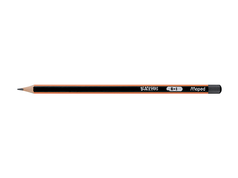 Олівець графітовий В без ластика MAPED Black`Peps тригранний