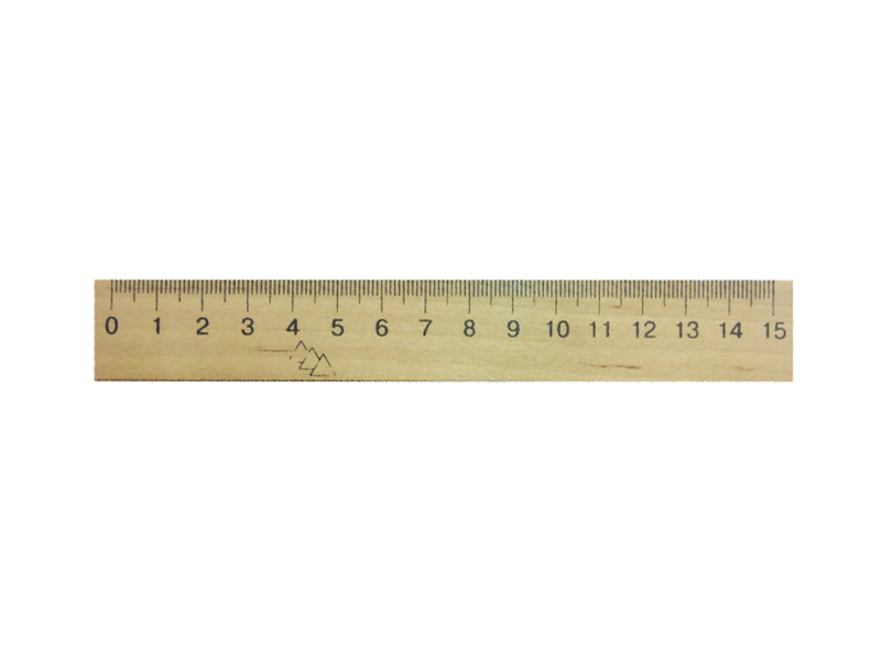 Лінійка 15см дерев`яна (шовкографія) Міцар (см/мм)