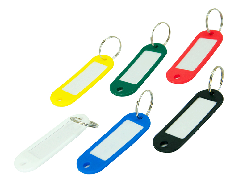 Брелоки для ключів пластикові (60х21мм) Buromax 1шт, асорті (50шт/уп)