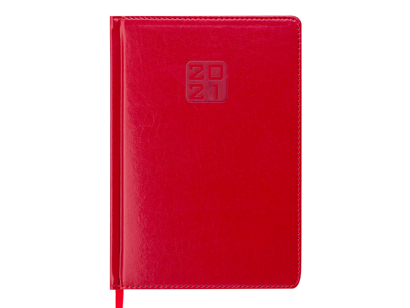 Ежедневник датированный А5 Strong 336стр., белый блок (линия), красный