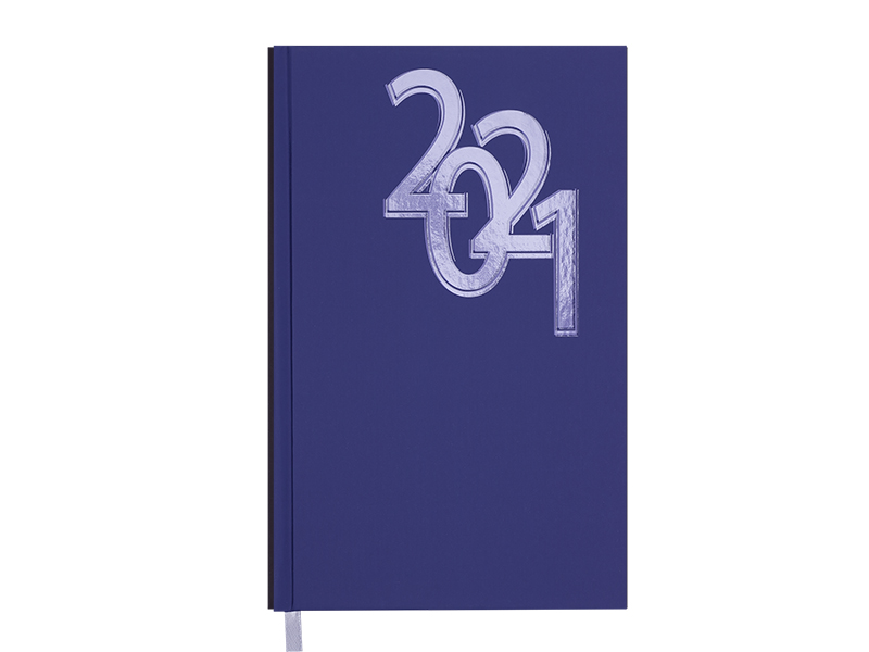 Щоденник датований А5 OFFICE 336стор., білий блок (лінія), синій