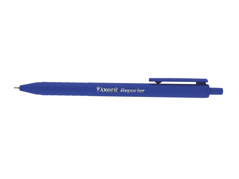 Ручка шариковая автоматическая синяя 0,7мм на масляной основе Axent Reporter