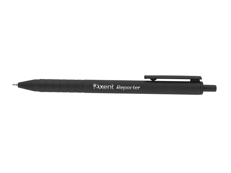 Ручка шариковая автоматическая черная 0,7мм на масляной основе Axent Reporter
