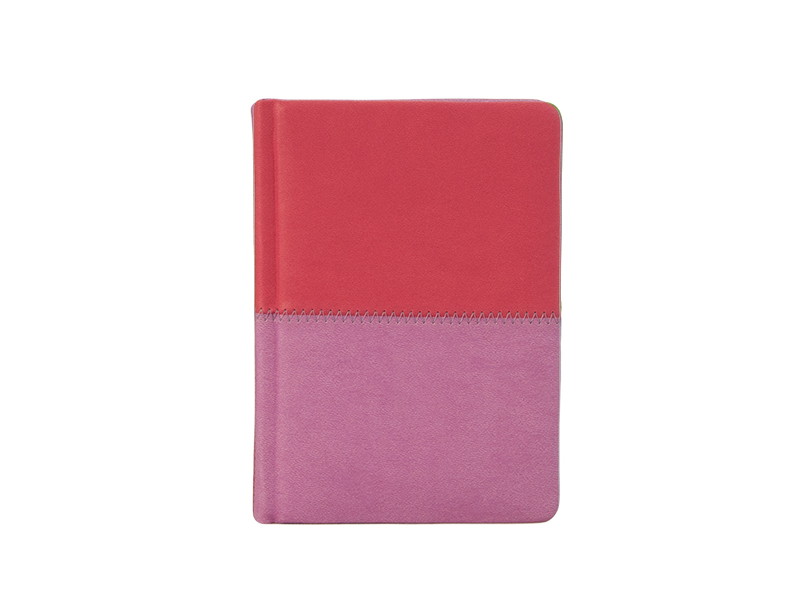 Дневник недатированный А6 QUATTRO 288стр., белый блок (линия), розово-сереневый