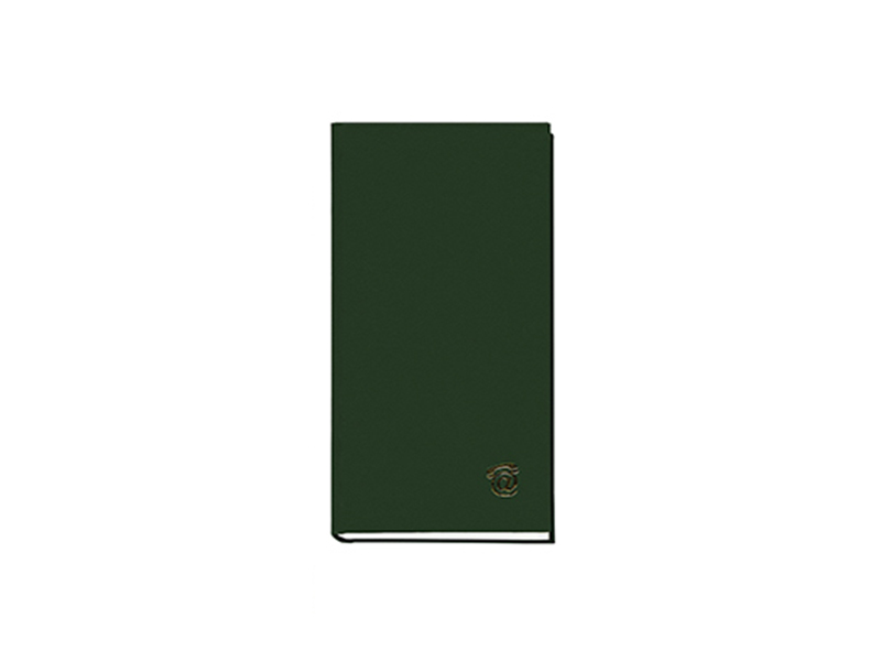 Алфавітна книга А5/2 (100х198мм) Поліграфіст 160стор., білий блок (лінія), баладек, зелений