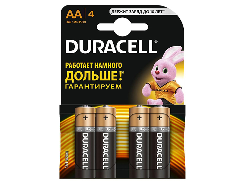 Батарейка АА (LR6) Durasell 4шт алкалінова Бельгія