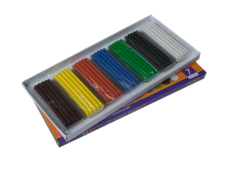 Пластилін  7 кольорів 140г ZiBi SMART (картонна коробка)