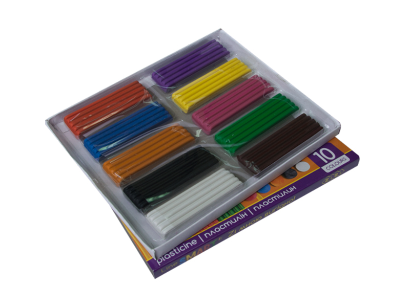 Пластилін 10 кольорів 200г ZiBi SMART (картонна коробка)