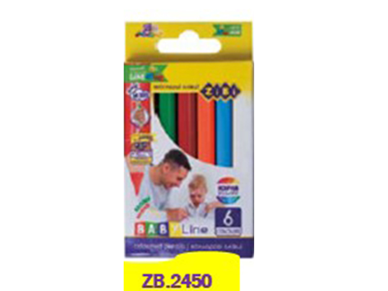 Олiвцi кольорові  6 кольорів ZiBi mini JUMBO BABY Line