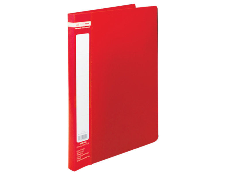 Папка-швидкозшивач (Clip-А) А4, пластик 450мкм, Buromax JOBMAX , червоний