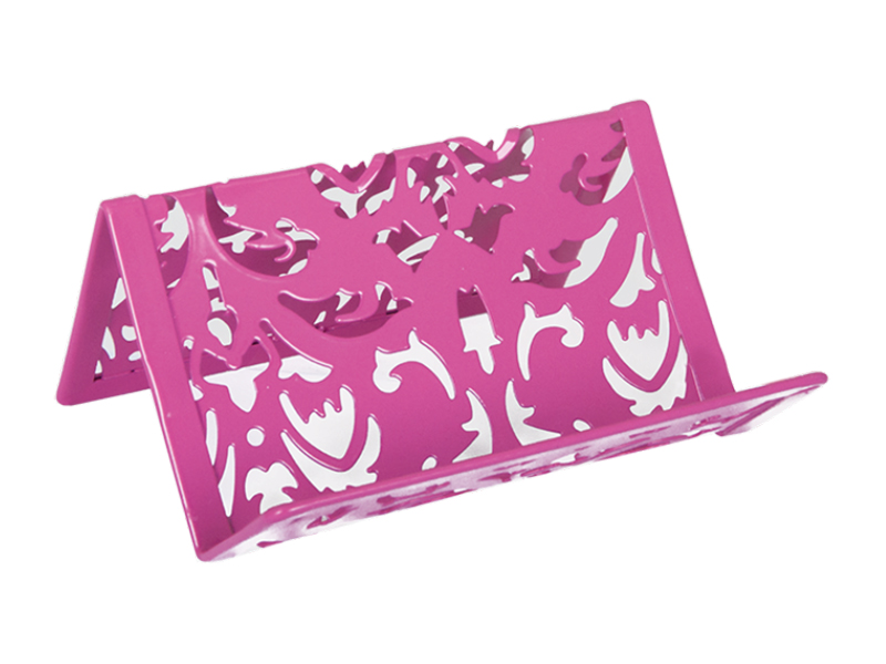 Підставка для візиток металева Barocco, рожевий