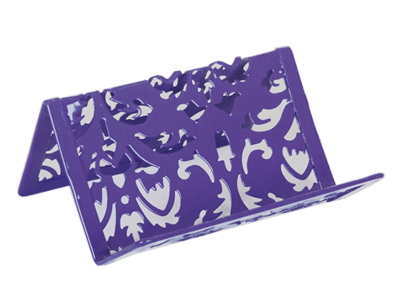 Підставка для візиток металева Barocco, фіолетовий