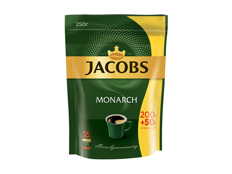 Кава Jacobs розчинна сублімована Monarch 250г, пакет