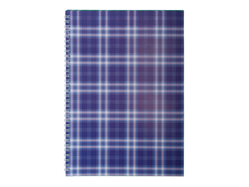 Зошит на пружині А4 48арк "Шотландка", обкл. картон, фіолетовий