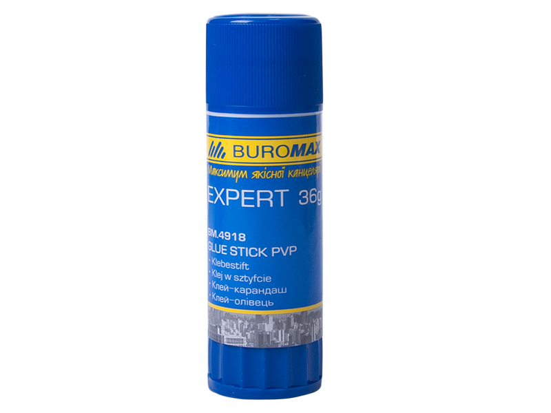Клей-олівець Buromax Expert  36г (PVP)